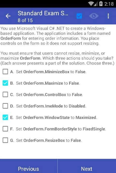 VCE Exam Simulator screenshot 4