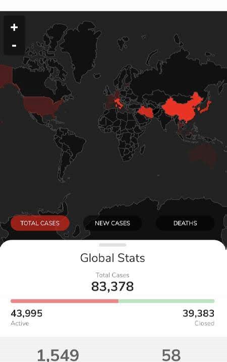 Coronavirus Tracker screenshot 1