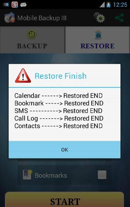 Mobile Backup 3 screenshot 1