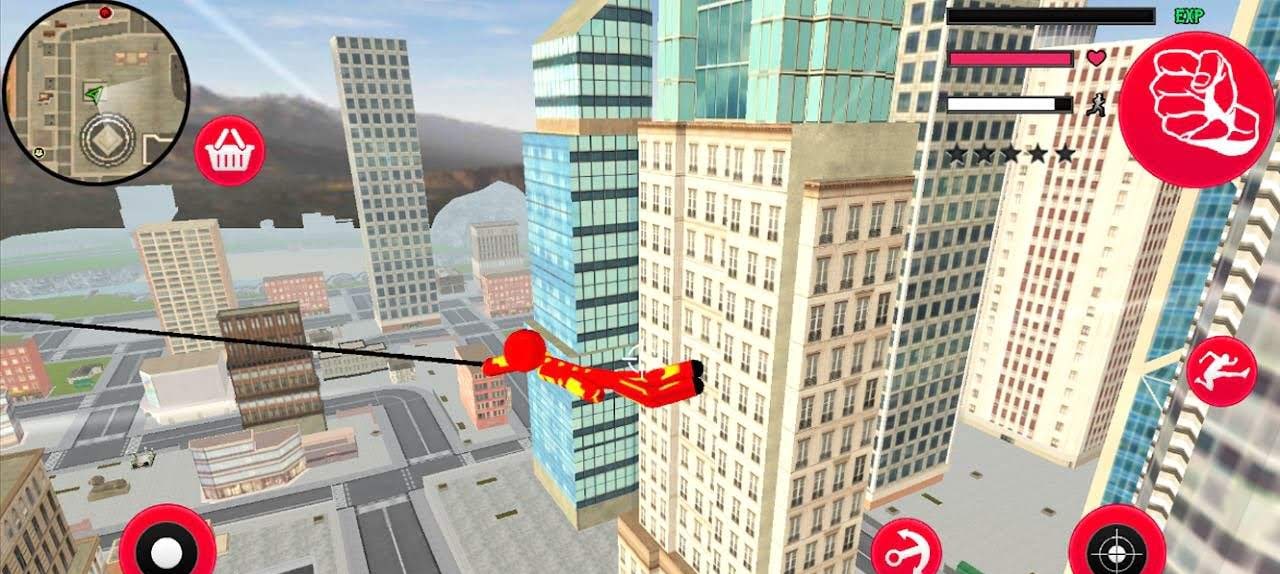 Iron Stickman Rope Hero War Gangstar OffRoad gameplay preview 2