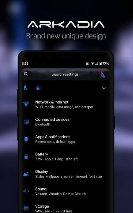 Arkadia Substratum Theme for 10|Pie|Oreo + Samsung screenshot 1
