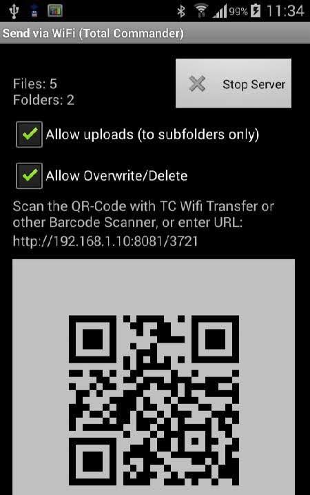WiFi/WLAN Plugin for Totalcmd screenshot 1