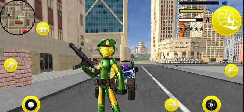 Iron Army Stickman Rope Hero Counter OffRoad screenshot 1