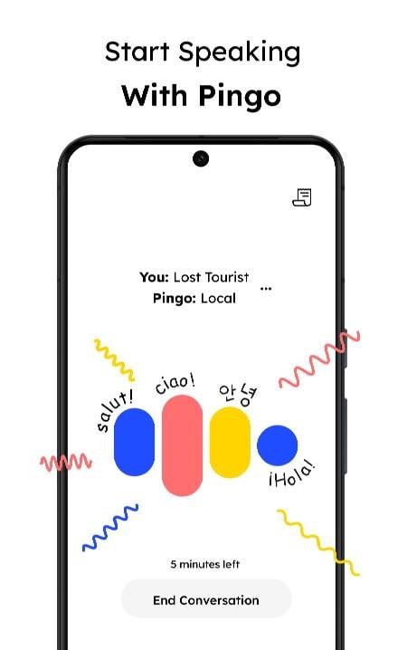 Pingo AI - Language Learning interface preview