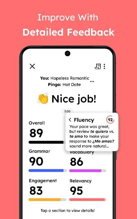 Pingo AI - Language Learning progress tracking