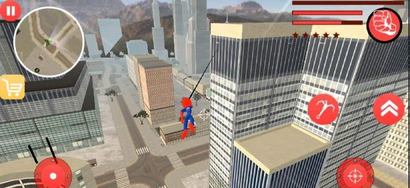 New Spider Stickman Rope Hero Shooting Crime 2020 screenshot 4
