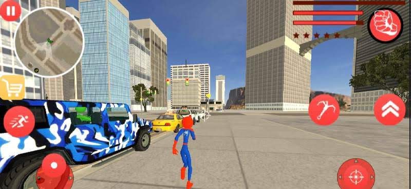 New Spider Stickman Rope Hero Shooting Crime 2020 screenshot 2