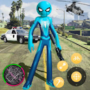 New Spider Stickman Rope Hero Shooting Crime 2020