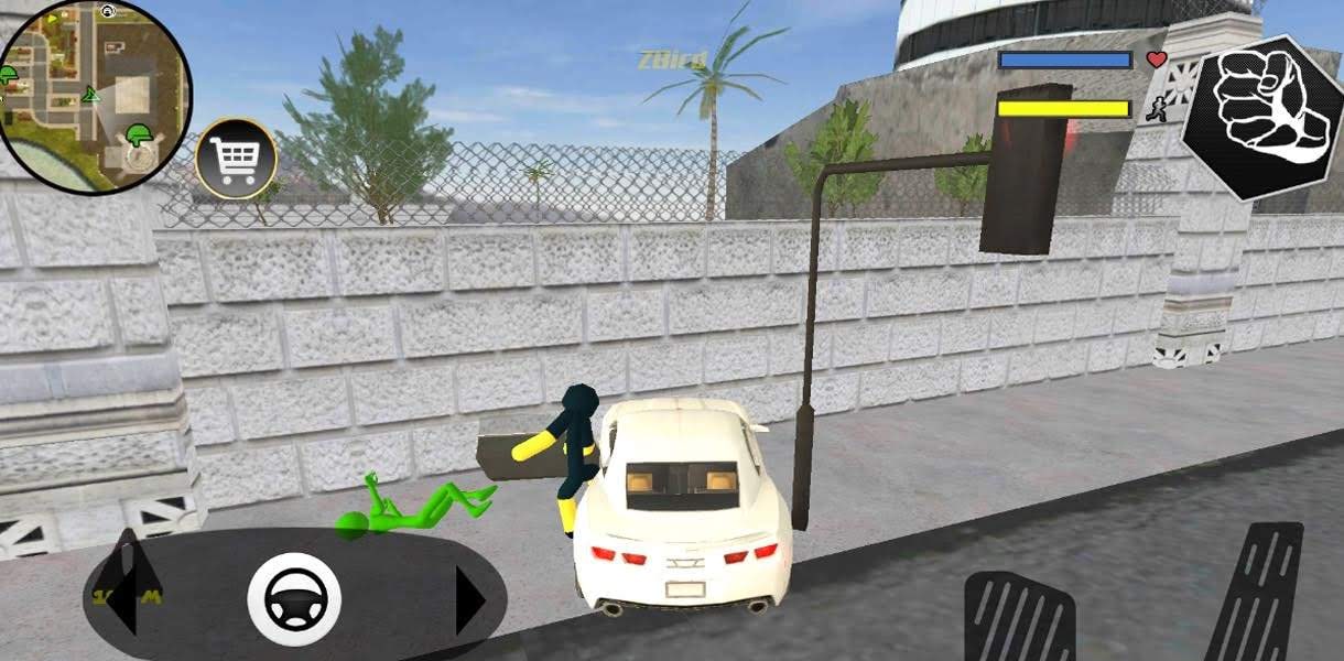 Black Iron Stickman Rope Hero Crime Gangstar screenshot 3