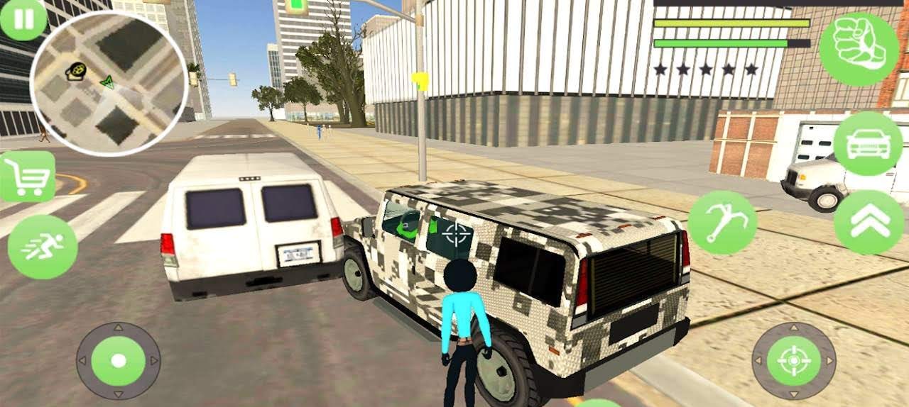 Police Stickman Rope Hero Gangstar Crime Mafia gameplay screenshot 4
