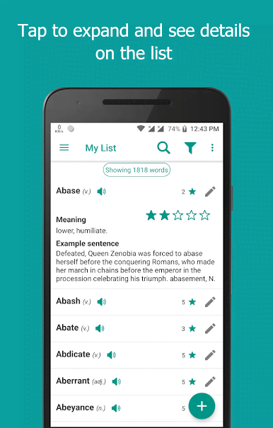 Word Store: learn, save, practice vocabulary screenshot 1