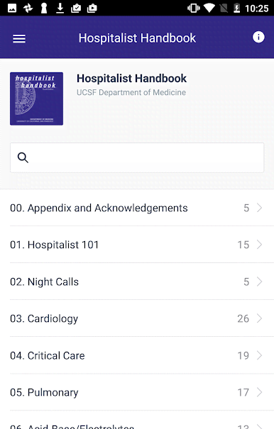 Hospitalist Handbook screenshot 2