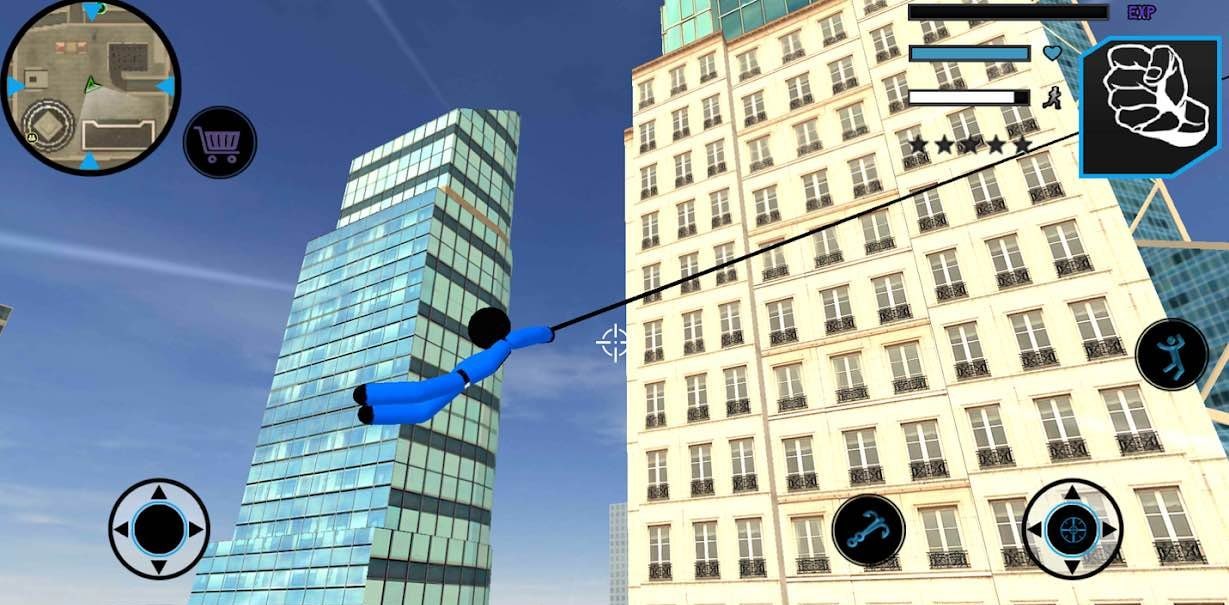 US Police Stickman Vegas Rope Hero City Gangster 2 screenshot 4