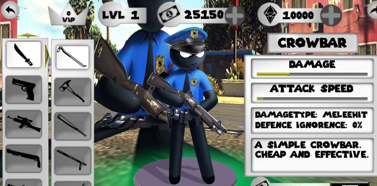 US Police Stickman Vegas Rope Hero City Gangster 2 screenshot 2