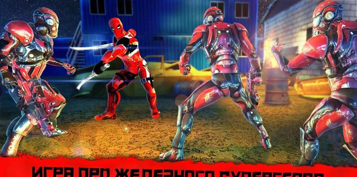 Superhero Ninja Battle: Streets Fighting Robot screenshot 3