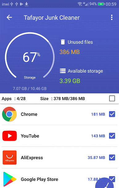 Tafayor Cache Cleaner screenshot 3
