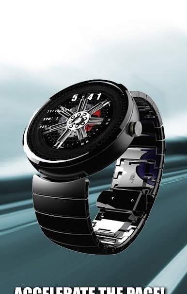 Watch Face Spinning Car Wheel - Wear OS Smartwatch screenshot 1
