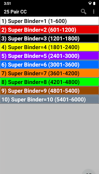 25 Pair Color Code screenshot 1