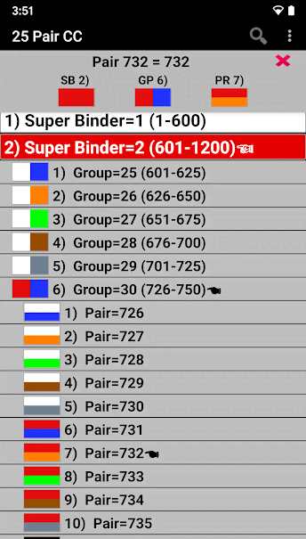 25 Pair Color Code screenshot 3