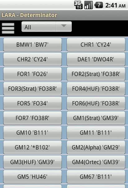 LARA Automotive Locksmith Aid screenshot 2