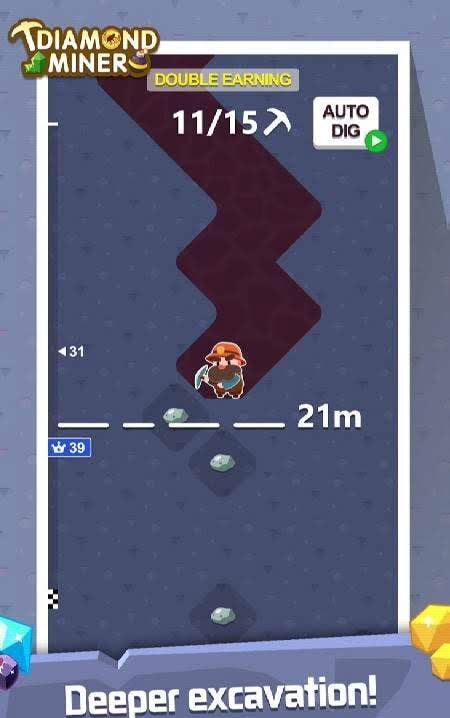 Diamond Miner: Treasure Digger!! screenshot 4