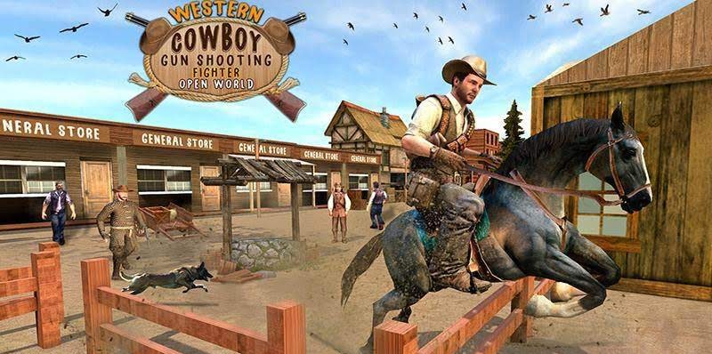 Western Cowboy Gun Shooting Fighter Open World gameplay screenshot 3