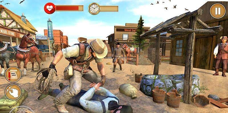 Western Cowboy Gun Shooting Fighter Open World gameplay screenshot 1