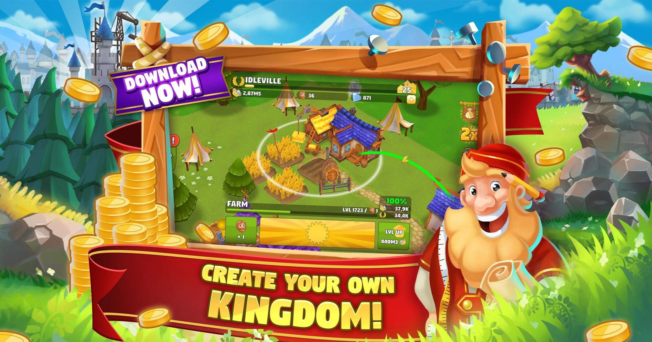 Idle Kingdom Builder gameplay screenshot 1