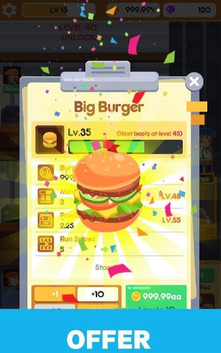 Idle Burger Factory - Tycoon Empire Game screenshot 3