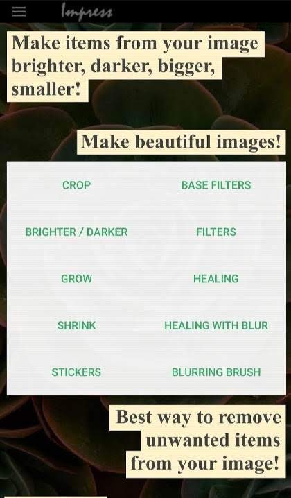 Impress - photo editor screenshot 1