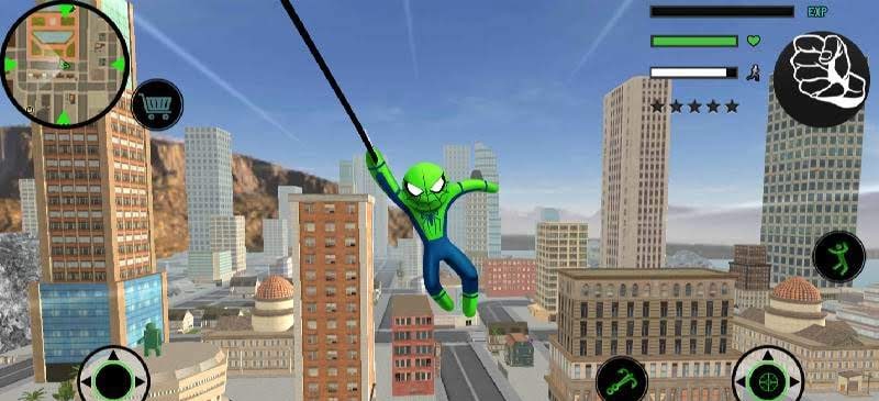 Spider Stickman Rope Hero 2 - Gangster Crime City screenshot 2