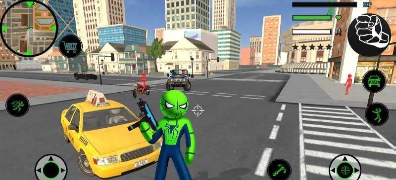 Spider Stickman Rope Hero 2 - Gangster Crime City screenshot 1