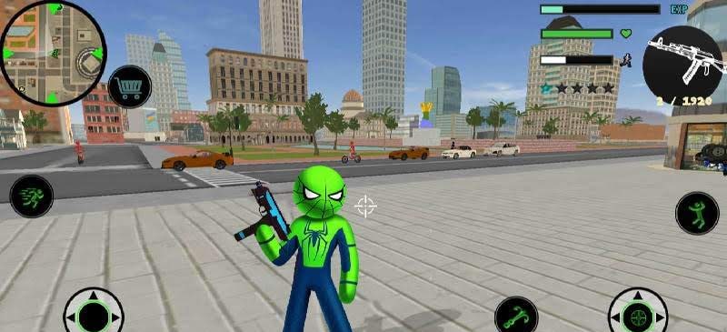 Spider Stickman Rope Hero 2 - Gangster Crime City screenshot 3