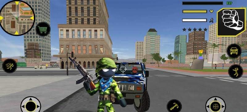 US Army Counter Stickman Rope Hero Crime OffRoad screenshot 1