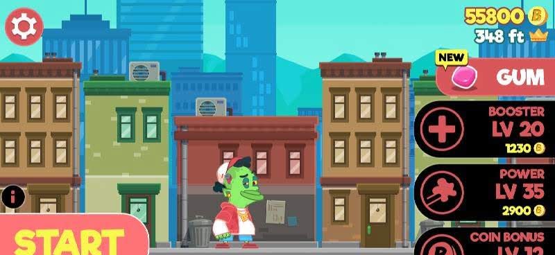 Gum Fly - Feed the Hungry Zombie! screenshot 2