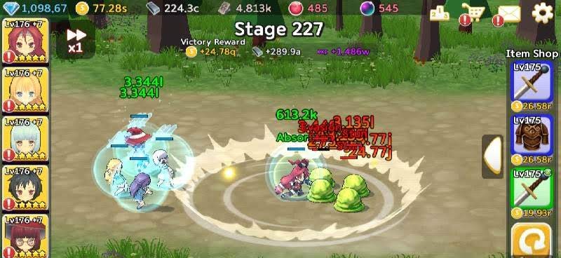 Super Girl Wars: Auto-play RPG screenshot 2