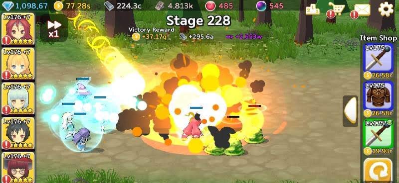 Super Girl Wars: Auto-play RPG screenshot 4