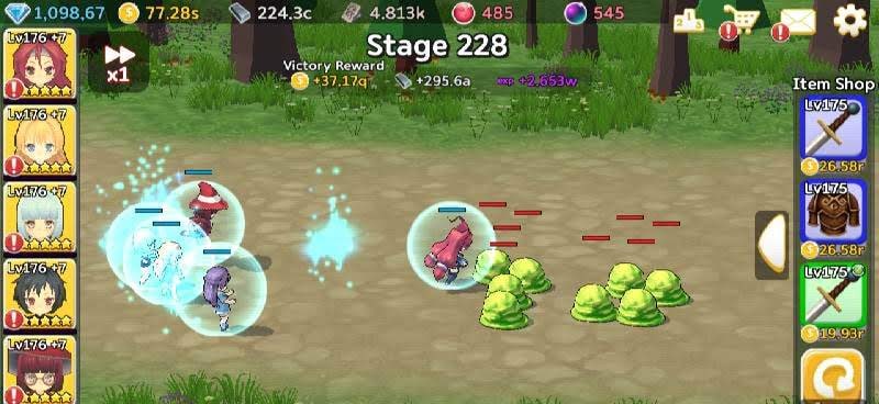 Super Girl Wars: Auto-play RPG screenshot 3