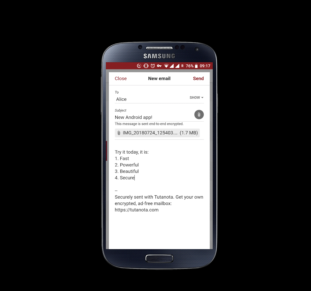 Tutanota: Simply Secure Emails screenshot 1