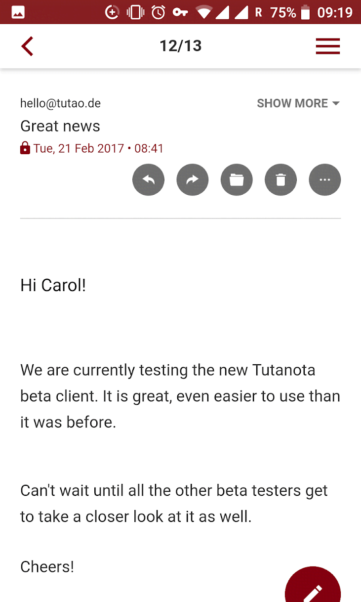 Tutanota: Simply Secure Emails screenshot 3