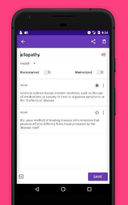 MyLexicon: A Personal Dictionary screenshot 1