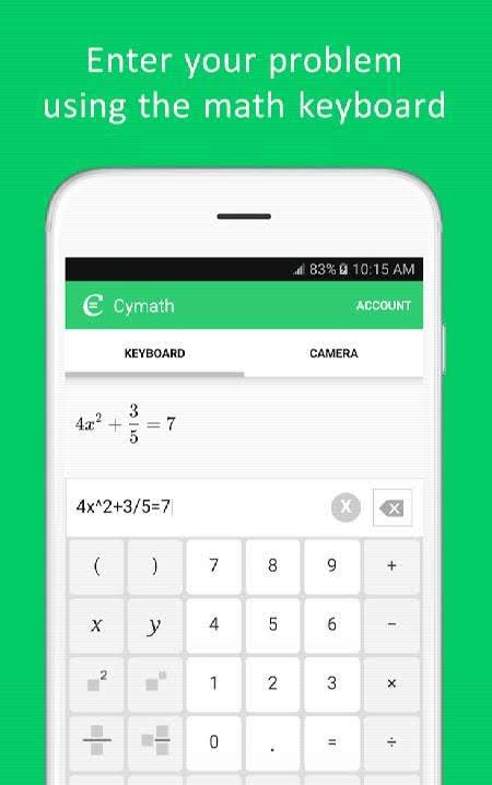 Cymath - Math Problem Solver screenshot 3