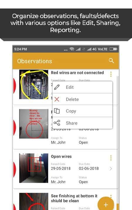 Site Inspection - Snagging, Site Auditing, faults screenshot 2