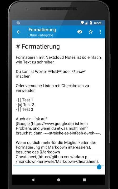 Nextcloud Notes screenshot 2