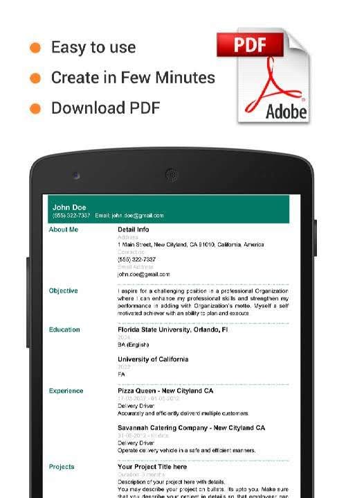 Professional Resume Maker & CV Builder – PDF Format screenshot 3