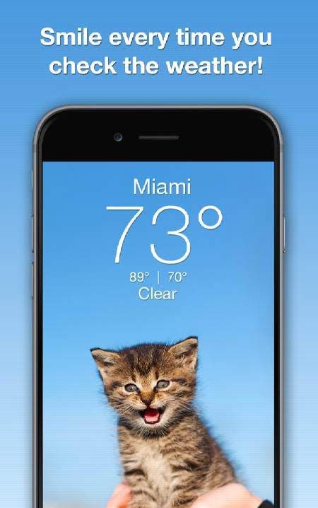 Weather Kitty - Forecast, Radar & Cat Pictures screenshot 1
