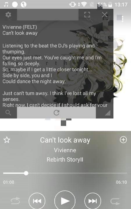 Walkman Lyrics Extension screenshot 3
