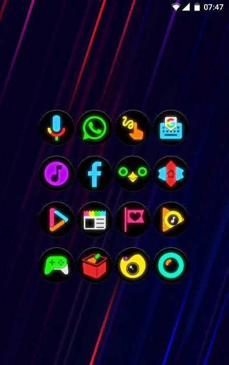 Neon Glow C - Icon Pack screenshot 4