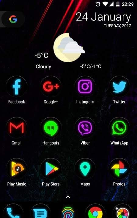 Neon Glow C - Icon Pack screenshot 1