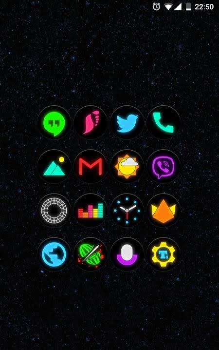 Neon Glow C - Icon Pack screenshot 2